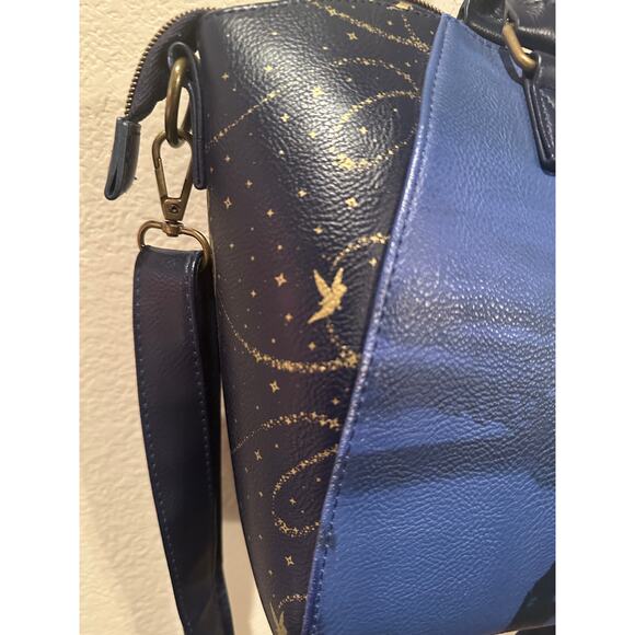 NWOT Loungefly Disney Peter Pan On to Neverland Night Sky Satchel Bag Purse Hook - Picture 3 of 10